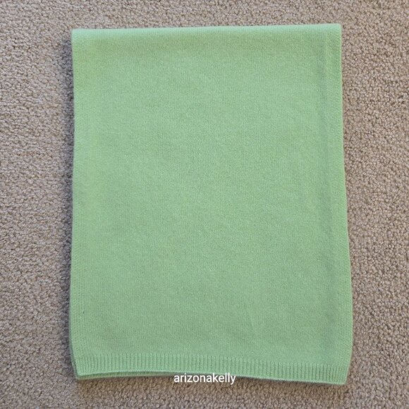 Accessories - Thick Cashmere Scarf Knit Pastel Green